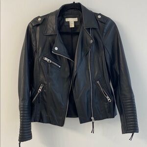 H&M Faux Leather Jacket - Size 2
